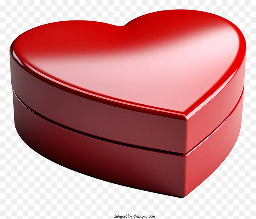 scatola regalo - Romantico scatola del cuore rosso con fiocco lucido