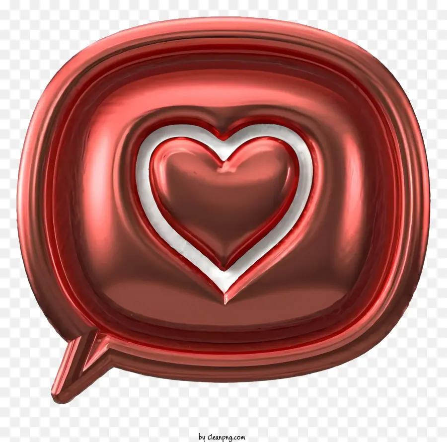 Phim hoạt hình màu đỏ hình trái tim hình trái tim hình trái tim bị thổi phồng dây bạc - Bóng trái tim đỏ với giọng bạc treo cổ