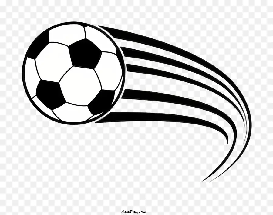Fußball - Geschwindigkeit und Energie im fliegenden Fußballkugel angezeigt