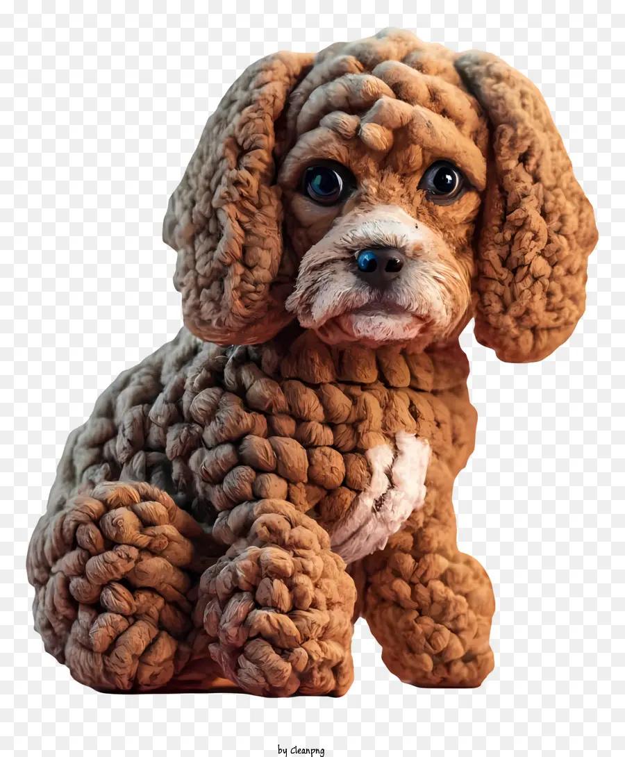 cane carino - Cane marrone preoccupato con lunghe orecchie floppy