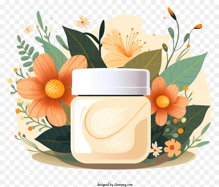 Winterhaut Relief Gesichtscreme Hautpflege Honig Glas Blumen - Glas Honig auf Blumenbeet