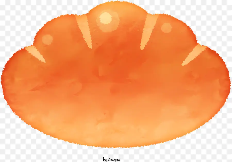 Icona pittura ad acquerello arancione arancione arancione piatto di pesce vicino alla consistenza conchiglia - Pittura ad acquerello di piatto a guscio arancione strutturato