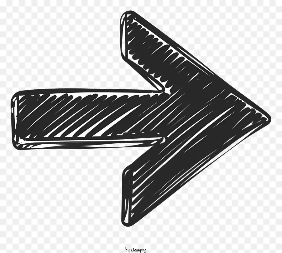 Freccia disegnata a mano - La freccia semplice disegnata a mano indica movimento e direzione