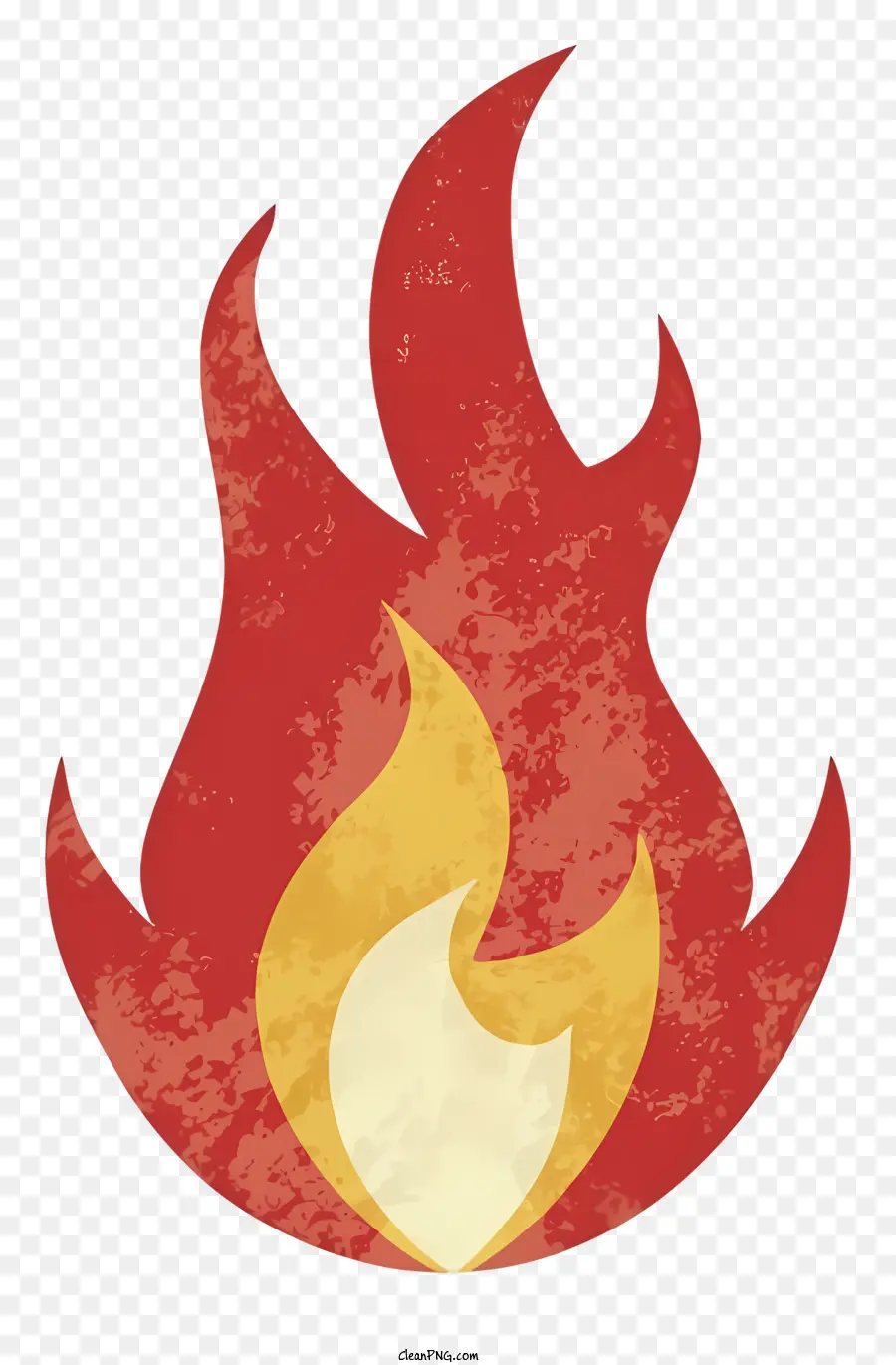 sfondo bianco - Immagine emblema di fuoco su sfondo nero, fiamma rossa
