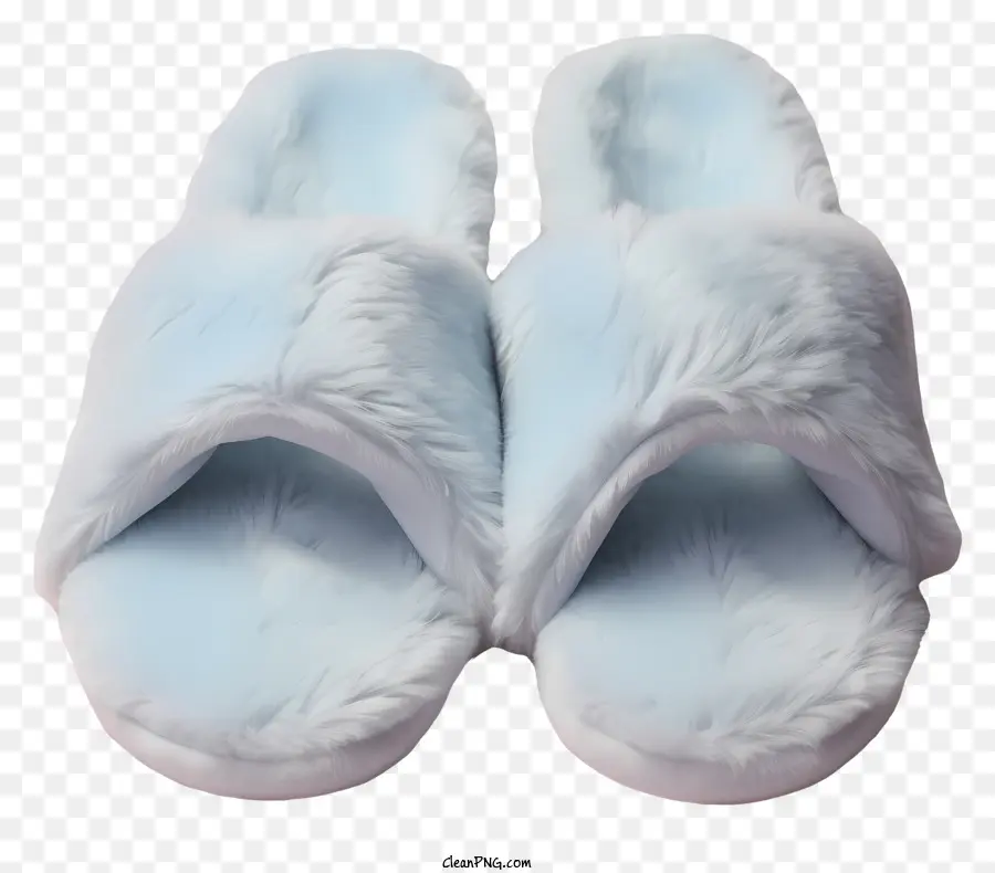 pantofole soffici morbide pastello Slifori di pannelli bianchi azzurro - Pantofole in pelliccia in finto blu chiaro e bianco