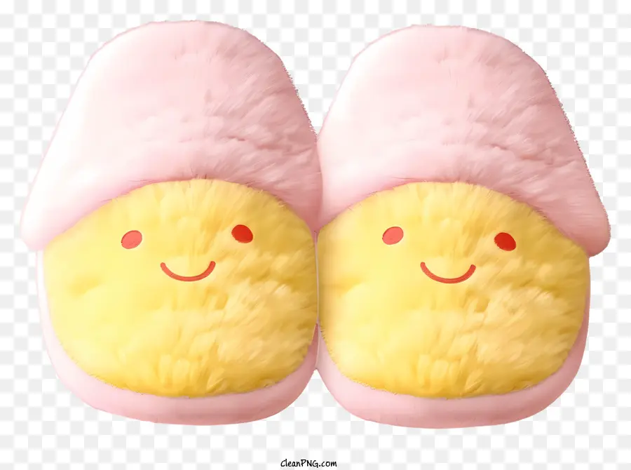 dép mềm mịn mềm emoji slippers pink fur dép dép mờ - Dép lông màu hồng với thiết kế mặt cười