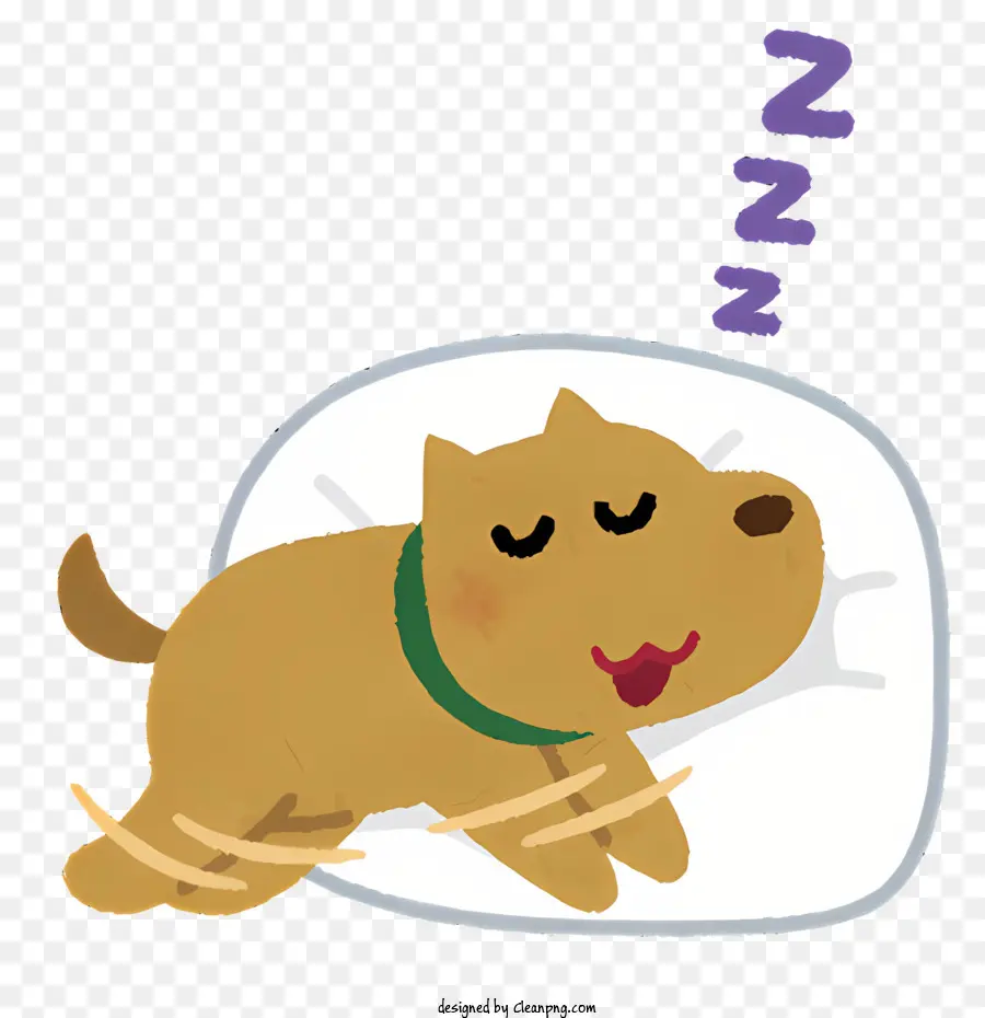 niedlichen Hund - Netter Hund schläft mit geschlossenen Augen und Zunge aus