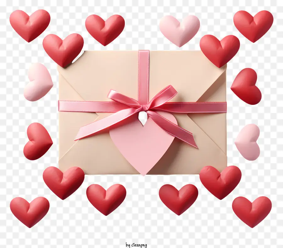 Ngày Valentine - Thẻ ngày lễ tình nhân với trái tim trong ánh sáng tốt