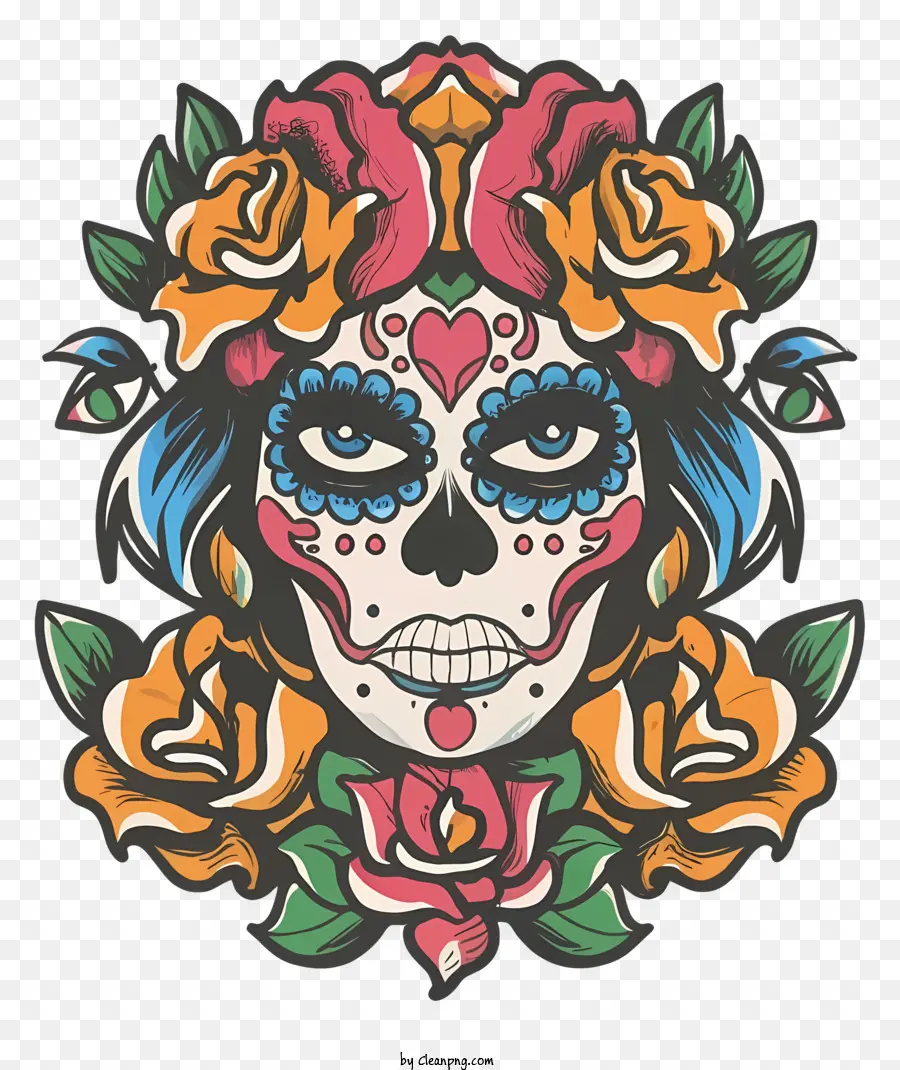 cartoon skull tattoo design sweet skulls roses and skulls traditional skull tattoo