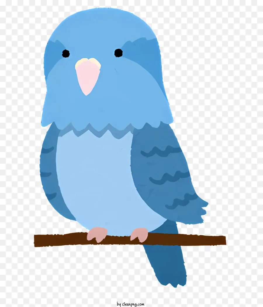 ast - Blauer Vogel ruht auf dem Baumzweig und sieht richtig aus