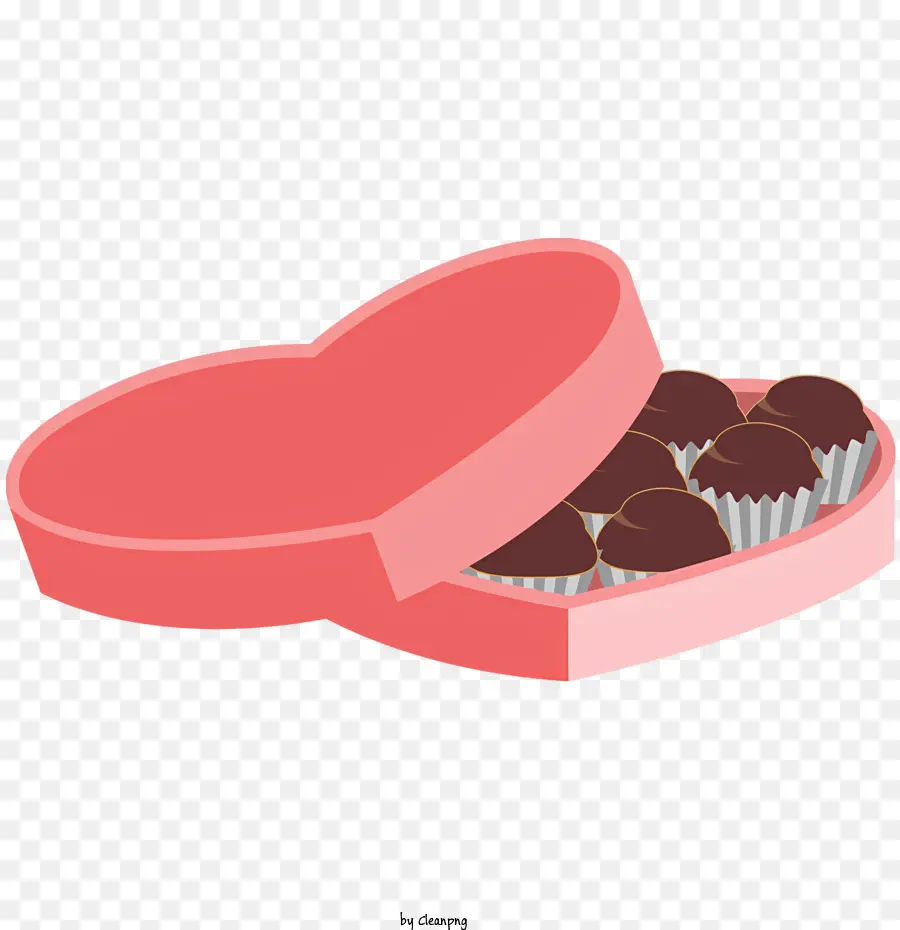 hồng nền - Hộp hình trái tim màu hồng thực tế với sôcôla các loại