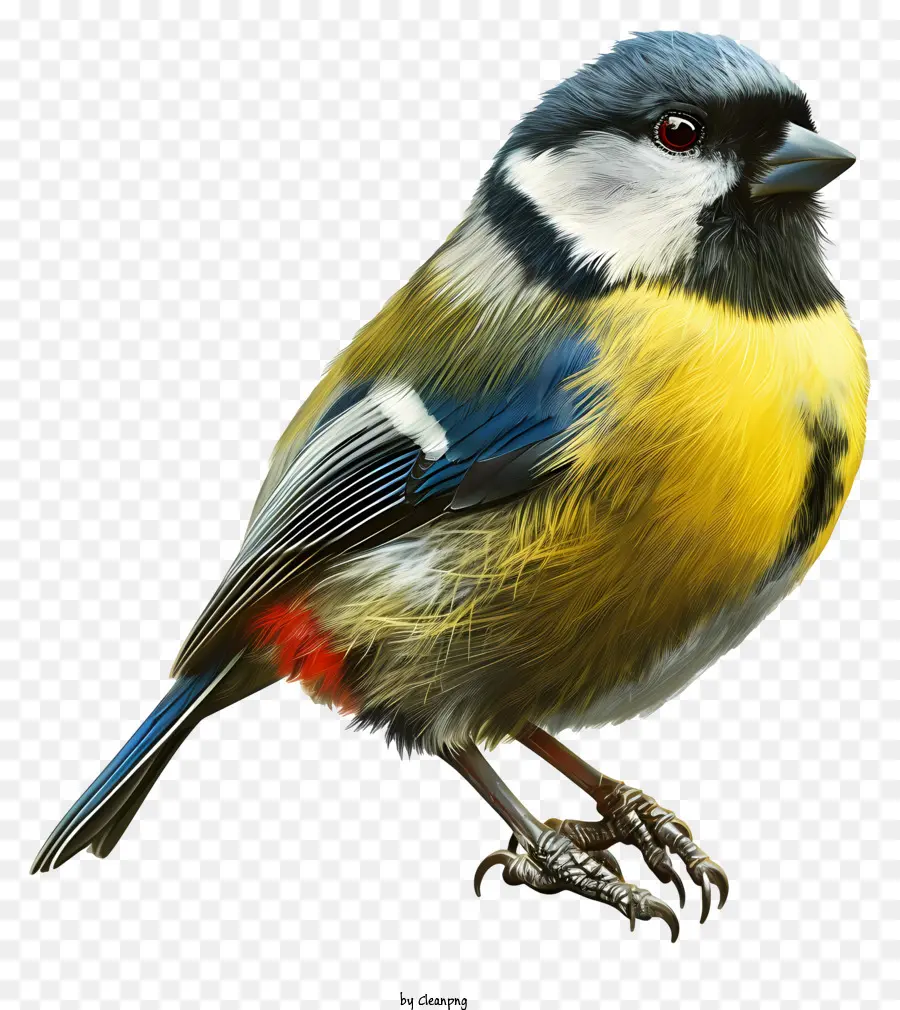 Vogel Tag kleiner Vogel gelb und schwarzer Vogel roter Schnabel braune Augen - Kleiner, gelb und schwarzer Vogel mit langem Schwanz