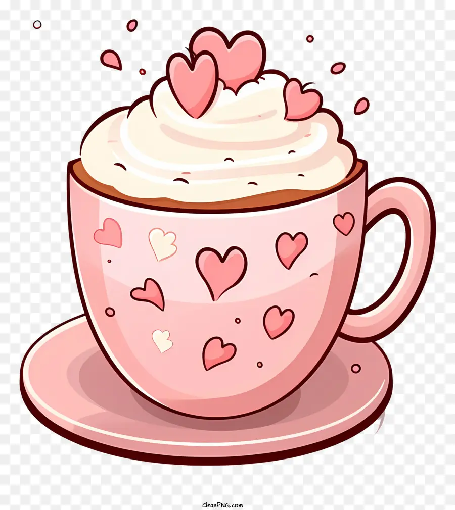 Kaffeetasse - Valentinstag heiße Schokolade mit Herzen