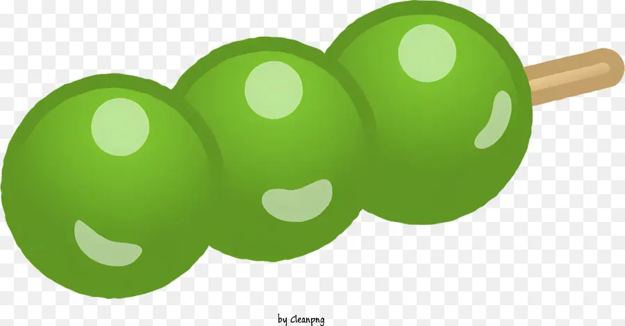 Icona Green Mela Bubbles su Bolle traslucide di mela bolle lucenti - Mela verde con bolle, morso preso, bassa risoluzione