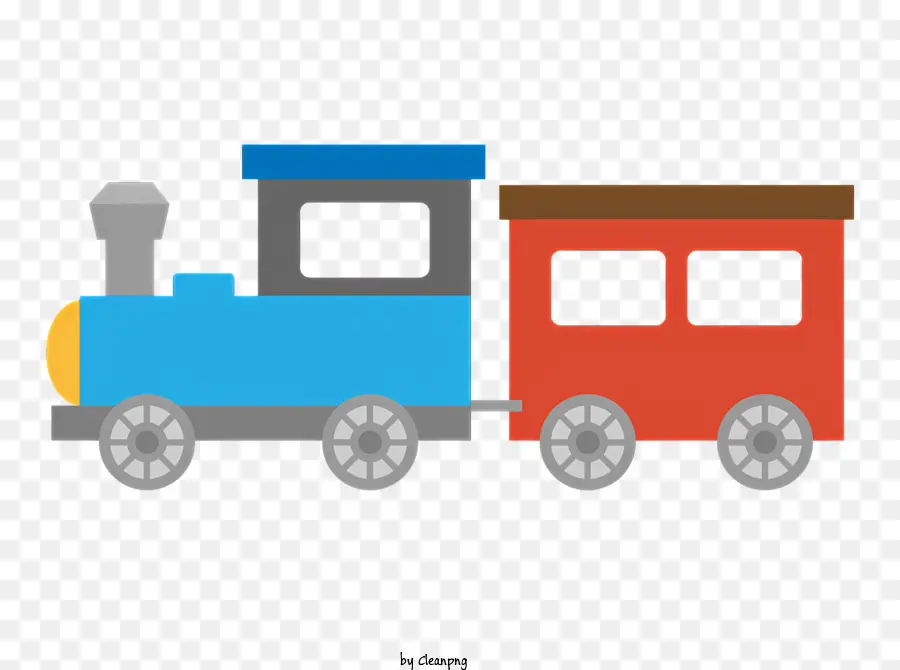 Icon Toy Train -Hölzer Zug kleiner Motorzug mit kleinen Rädern - Kleiner Holzspielzeugzug, der vom Motor gezogen wird