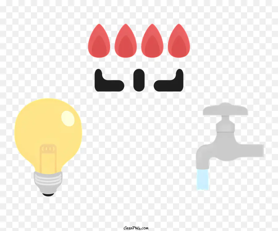 bóng đèn - Lightbulb và vòi, không có từ hoặc cụm từ