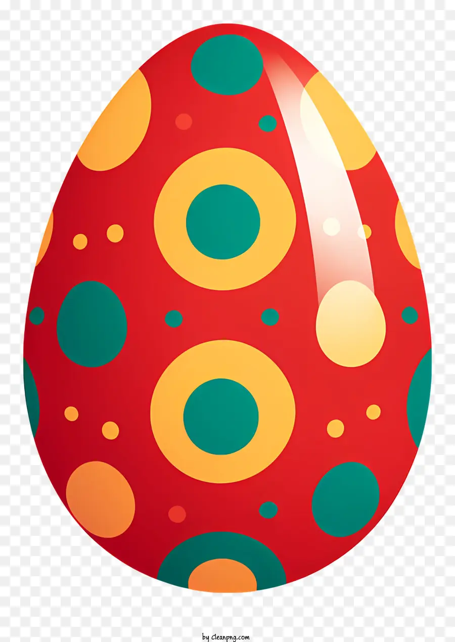 trứng phục sinh - Trứng Phục sinh đầy màu sắc với mẫu chấm bi