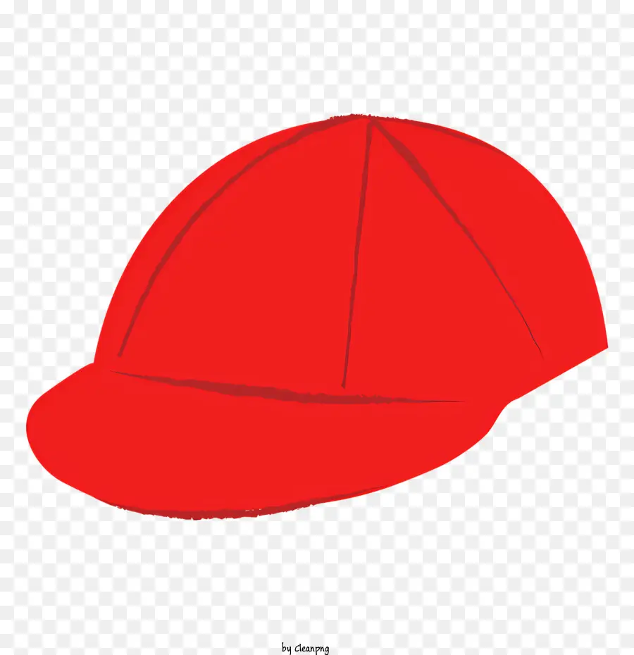 icon red baseball cap brim turned down no logo black background