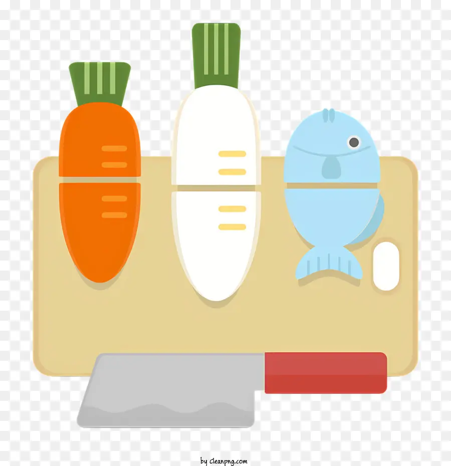 Icon Schneidebrett Karotten Rüben Gemüse - Gemüse auf Schneidebrett mit Utensilien und Schatten