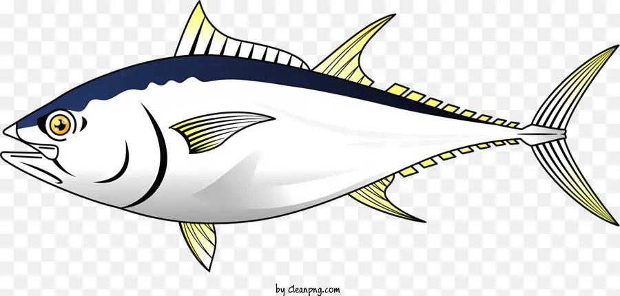 Biểu tượng cá xanh cá câu cá lớn hình minh họa cá thực tế - Đồ họa đen trắng thực tế của Bluefish