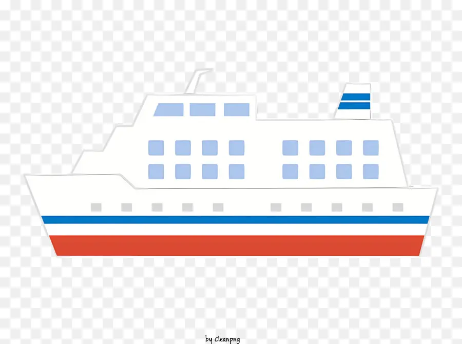 Icon Kreuzfahrtschiff großes Kreuzfahrtschiff Blaues Kreuzfahrtschiff weißes Kreuzfahrtschiff - Großes weißes und blaues Kreuzfahrtschiff auf See