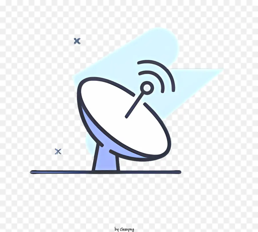 weißen hintergrund - Illustration der Satellitenschale mit zwei Antennen