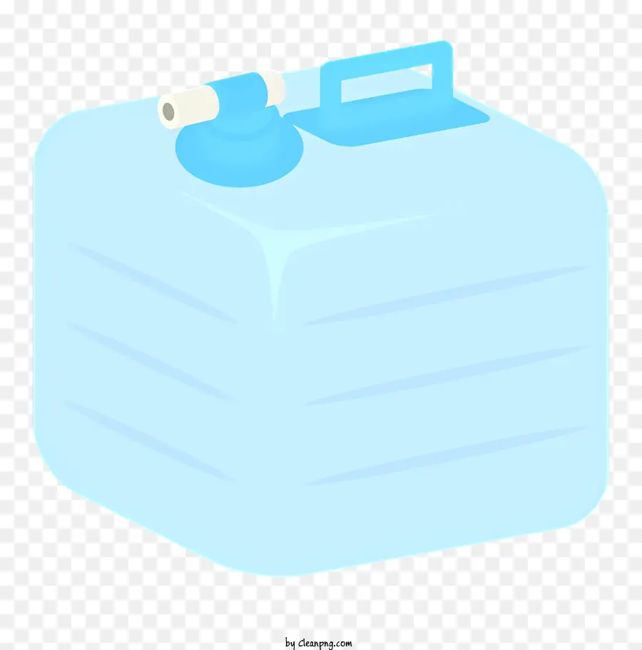 icon white plastic box blue hose black background valve