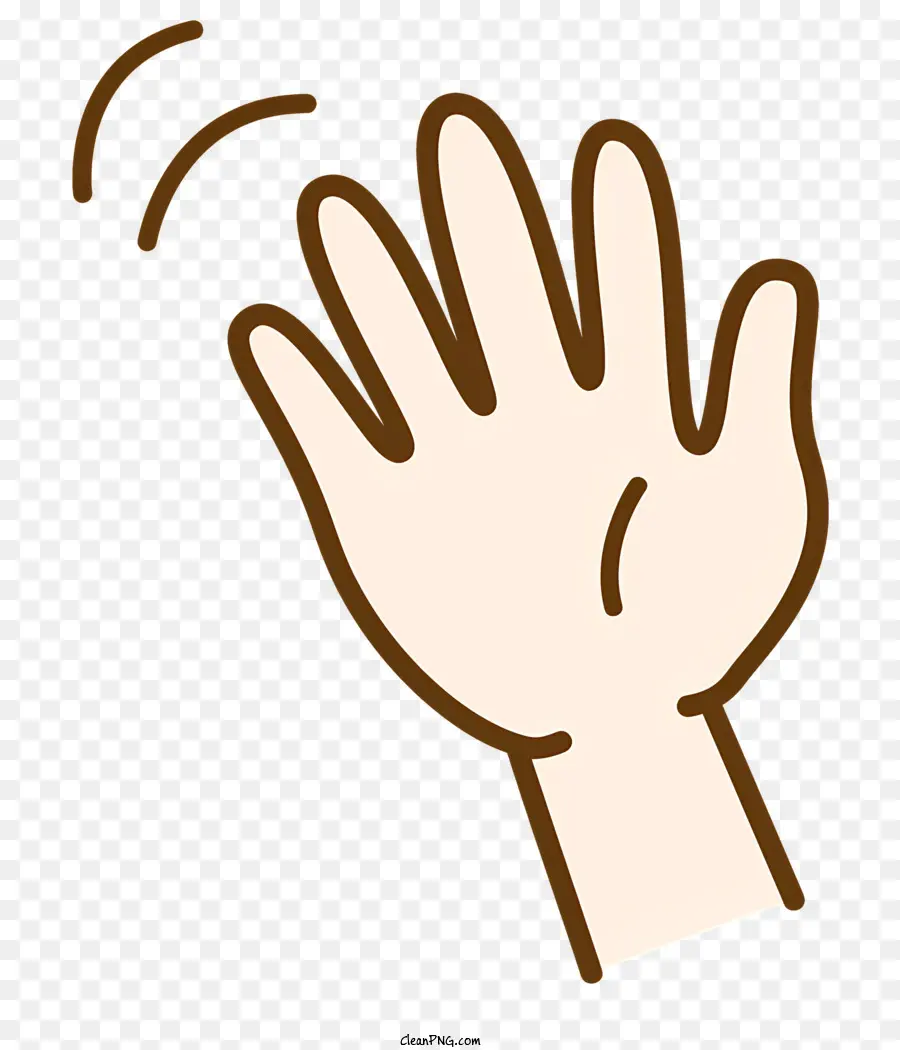 icon human hand raised hand black and white palm facing upwards