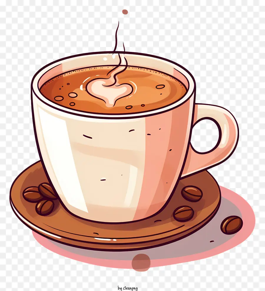 Tasse Kaffee - Realistisches Bild einer dampfenden Tasse Kaffee