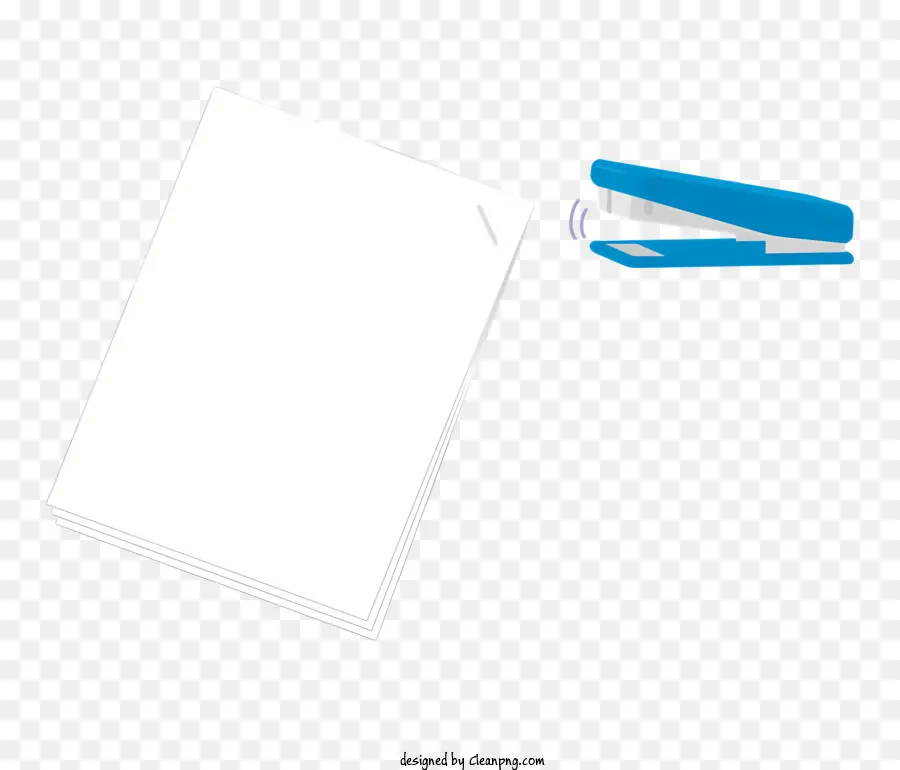 icon stapler paper white paper blue staple