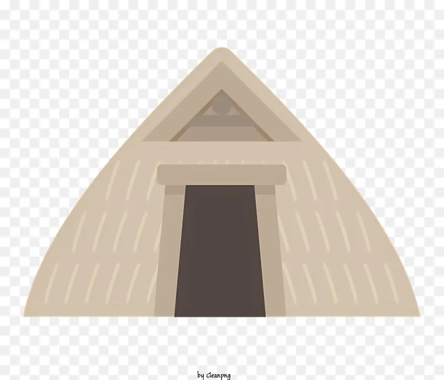 Icon kleines Holzhaus winzige Holztür Miniaturfenster Holzbretter - Kleines, pyramidenförmiges schwarz-weißes Holzhaus