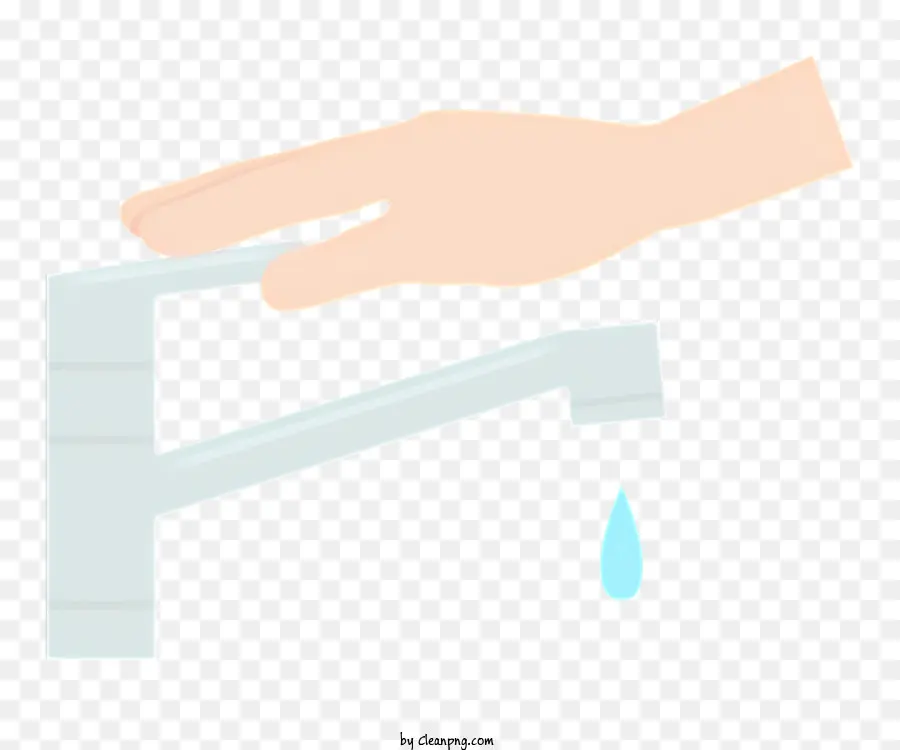Icon Manped Huote che versa il vetro d'acqua o tazza maniglia bianca - La mano versa l'acqua dal rubinetto in vetro