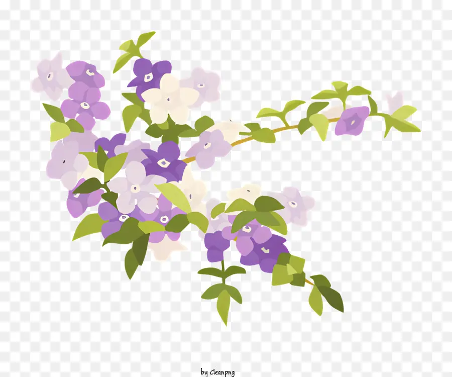vaso di fiori - Bouquet informale di fiori viola e bianchi
