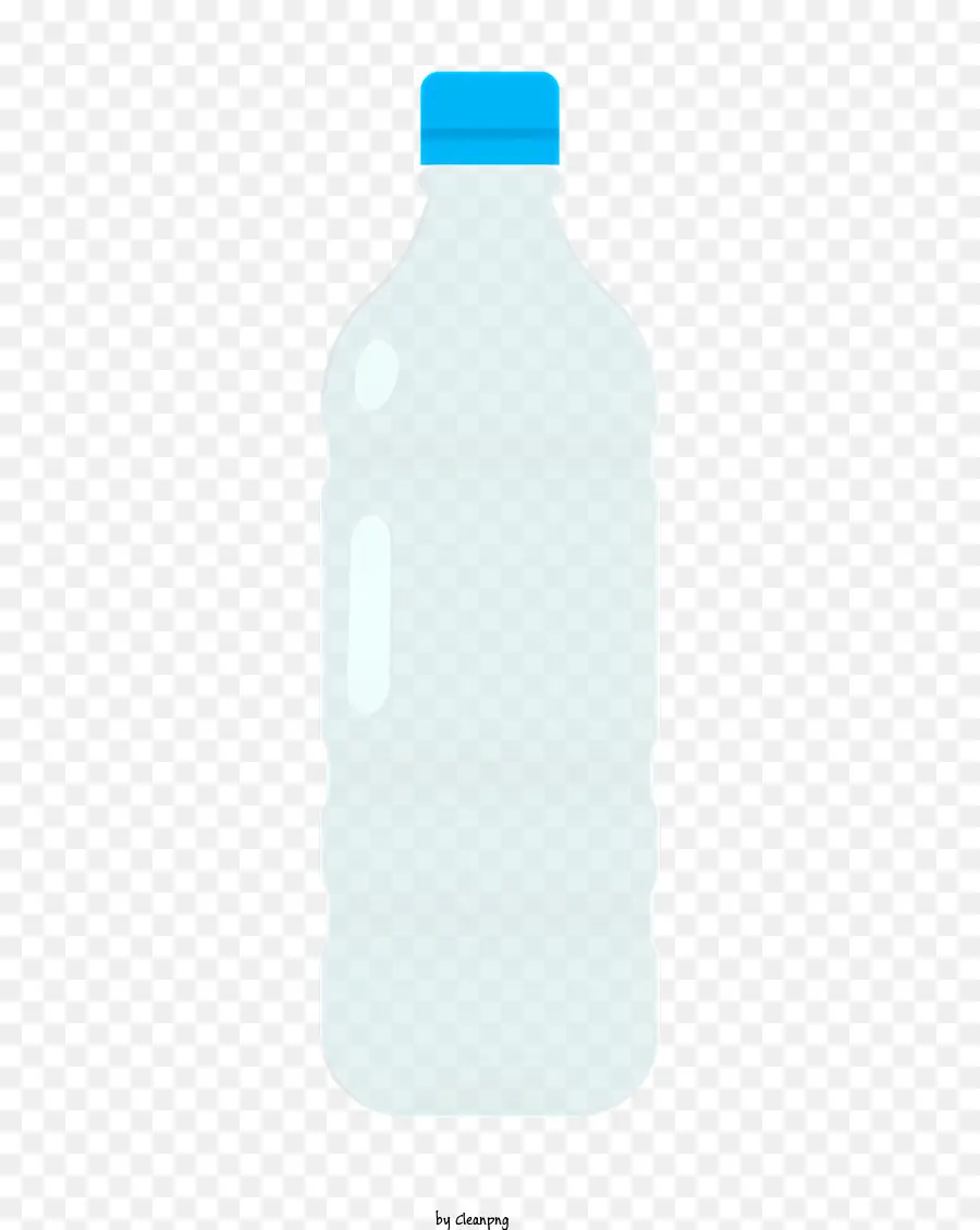 Kunststoff Flasche - Blau geschmückte transparente Plastikflasche mit flacher Oberfläche