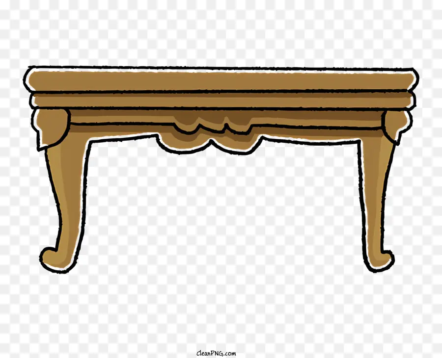 Holztisch - Rechteckiger Holztisch mit langen schlanken Beinen