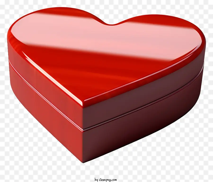 scatola regalo - Scatola rossa a forma di cuore con superficie liscia chiusa