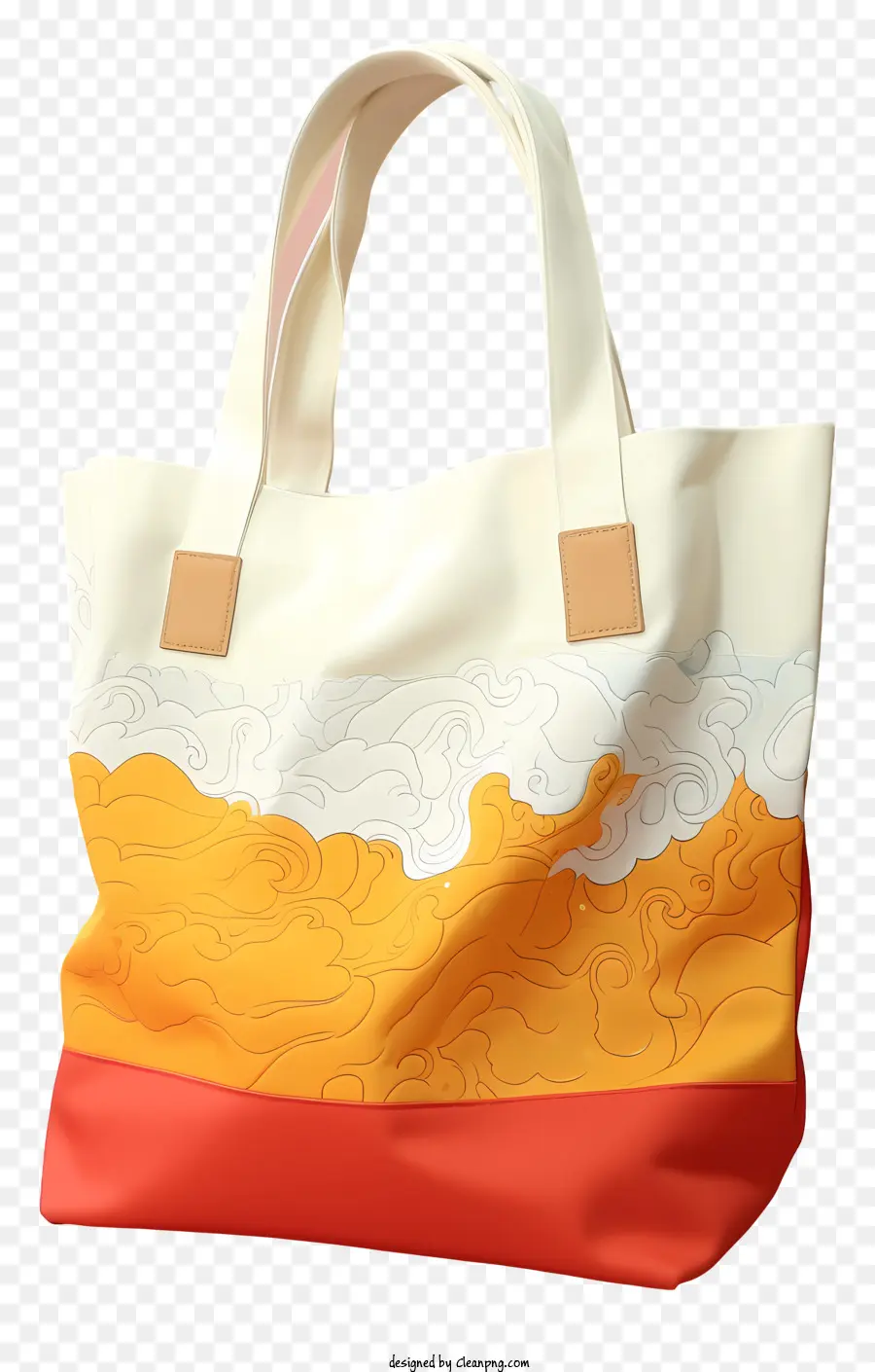 eco fabric cloth tote bag large tote bag sunset or sunrise design durable material traveling bag
