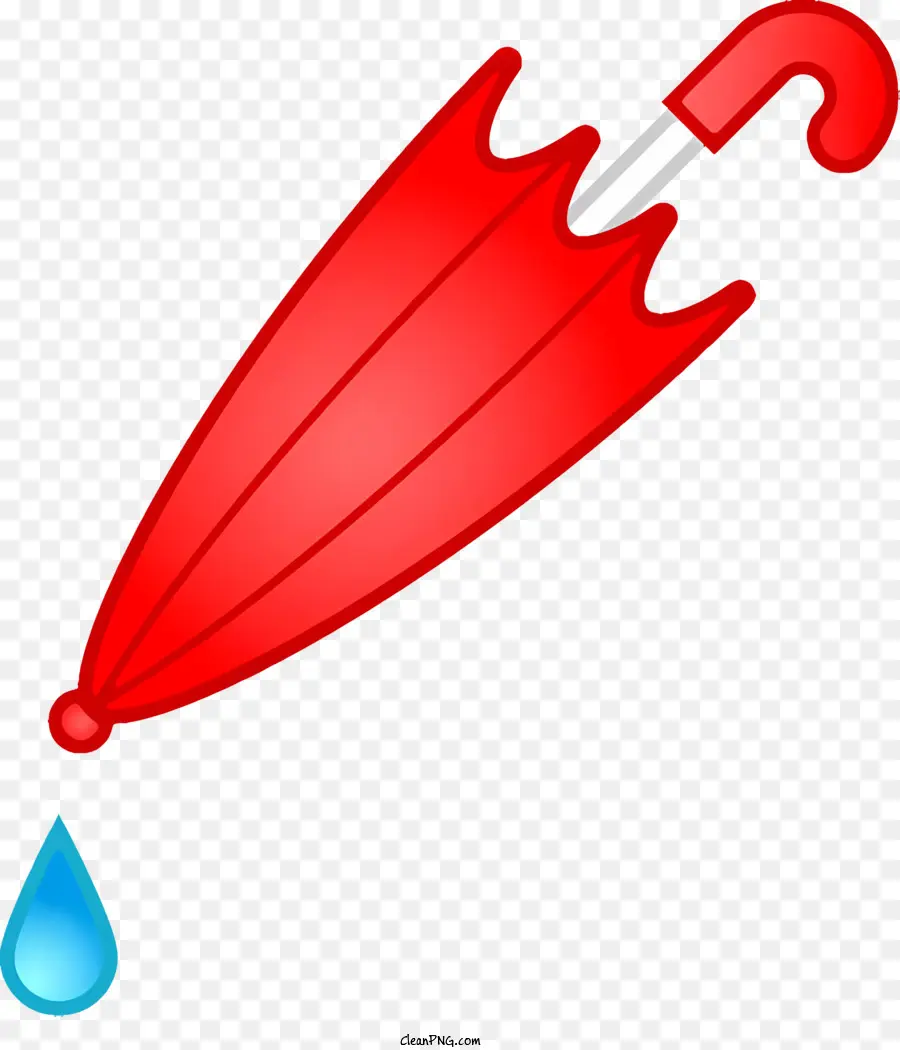 Icon Regenschirm Tropfen rotblau - Einfaches, elegantes Bild zeigt Regenschirm und Wasser