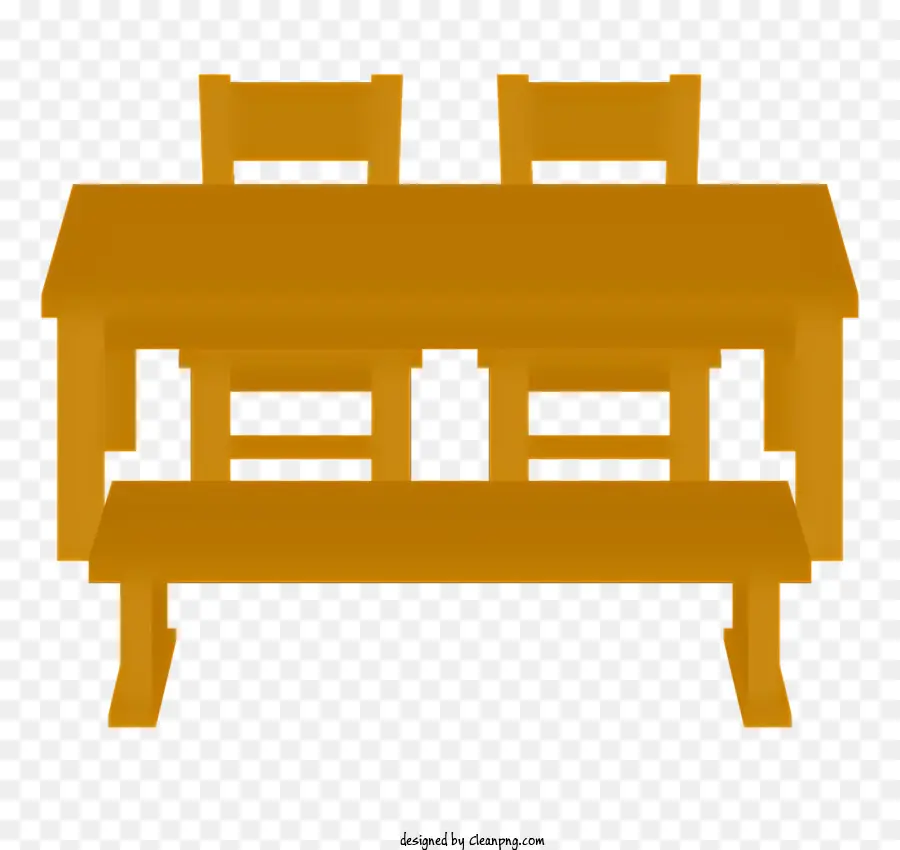 Holztisch - Tisch mit Stühlen im leeren Raum