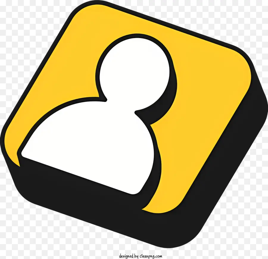 Visibilità dell'immagine dell'oggetto Silhouette di testo nero quadrato giallo - Persona in piedi davanti a un quadrato giallo