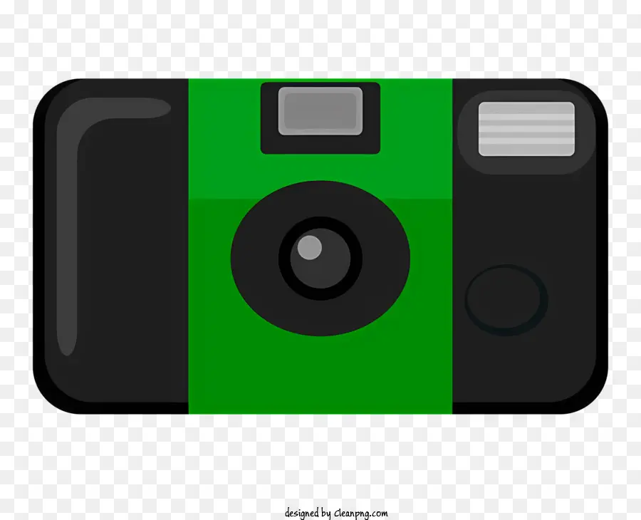 Kamera Objektiv - Kleine grüne und schwarze Digitalkamera mit glänzender Oberfläche