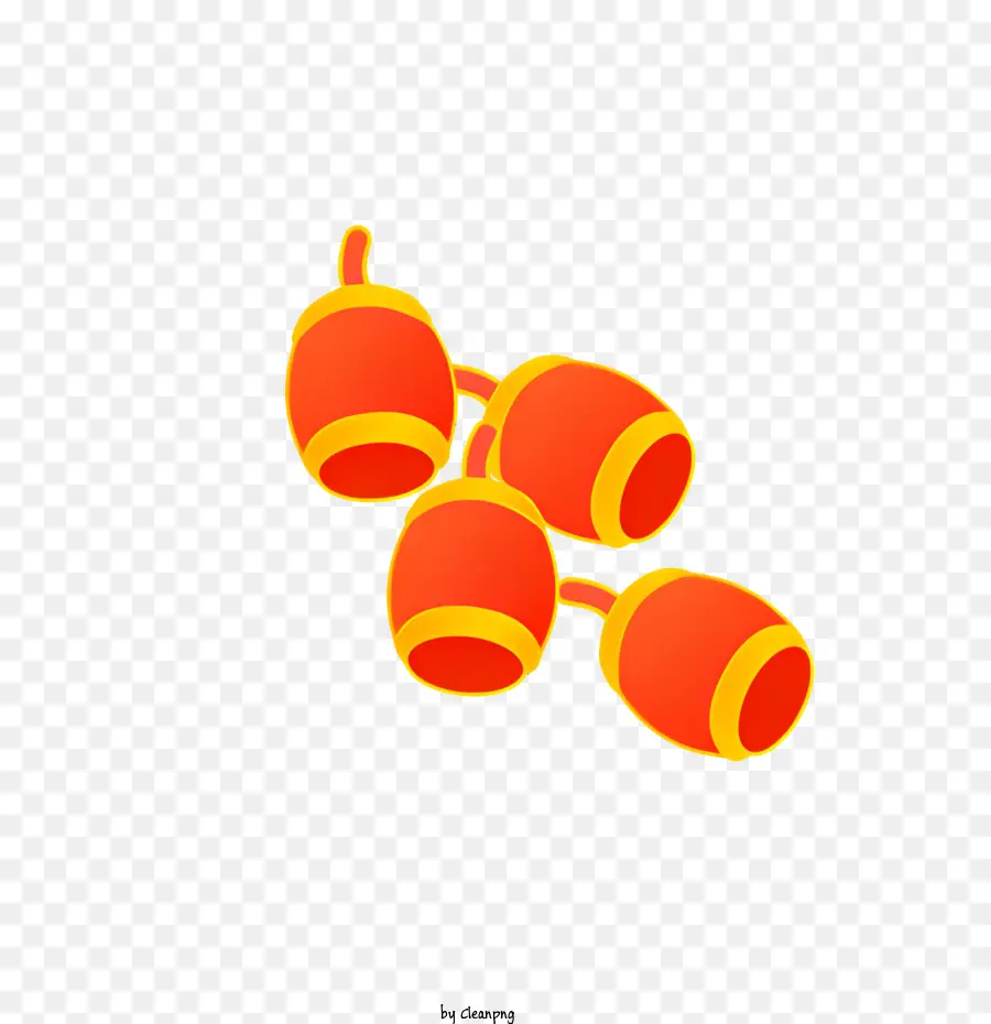 icon red and orange balls distinct shapes different textures flat and smooth ball