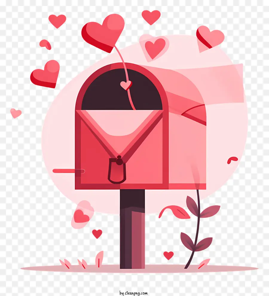 valentine mail box post box heart-shaped holes letters tree