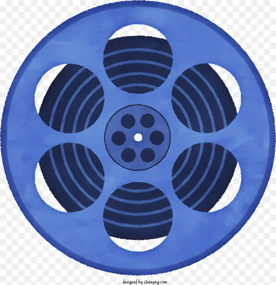 bobina di film - Bobina di film blu con bordi sbiaditi e testurizzati