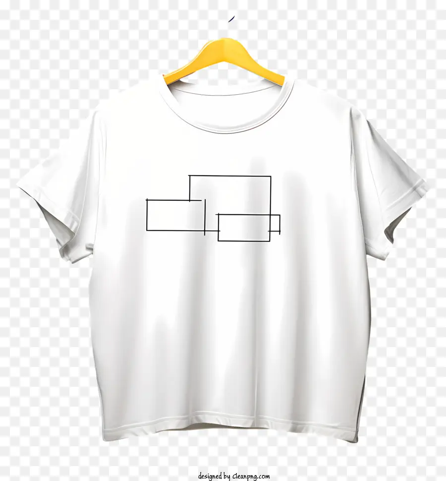 3d style t shirt on cloth hanger white t-shirt mixing up your mind black words simple and clean style