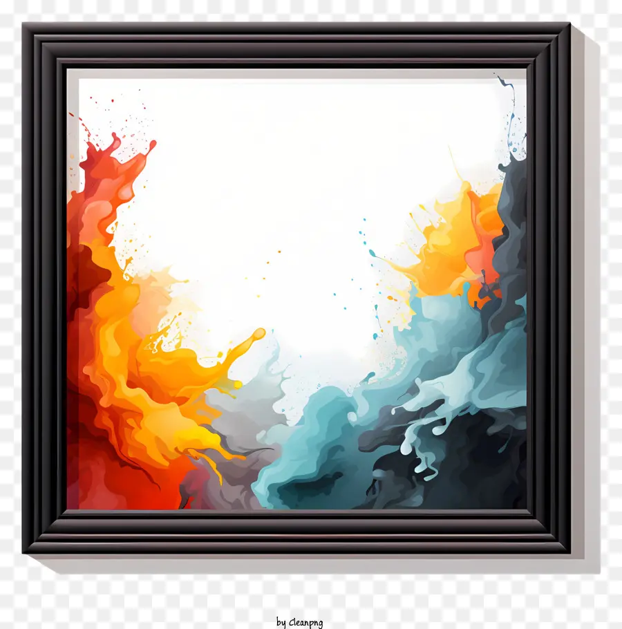Pinselstriche - Dynamisches, farbenfrohes Gemälde mit Spritzer und Kontrast