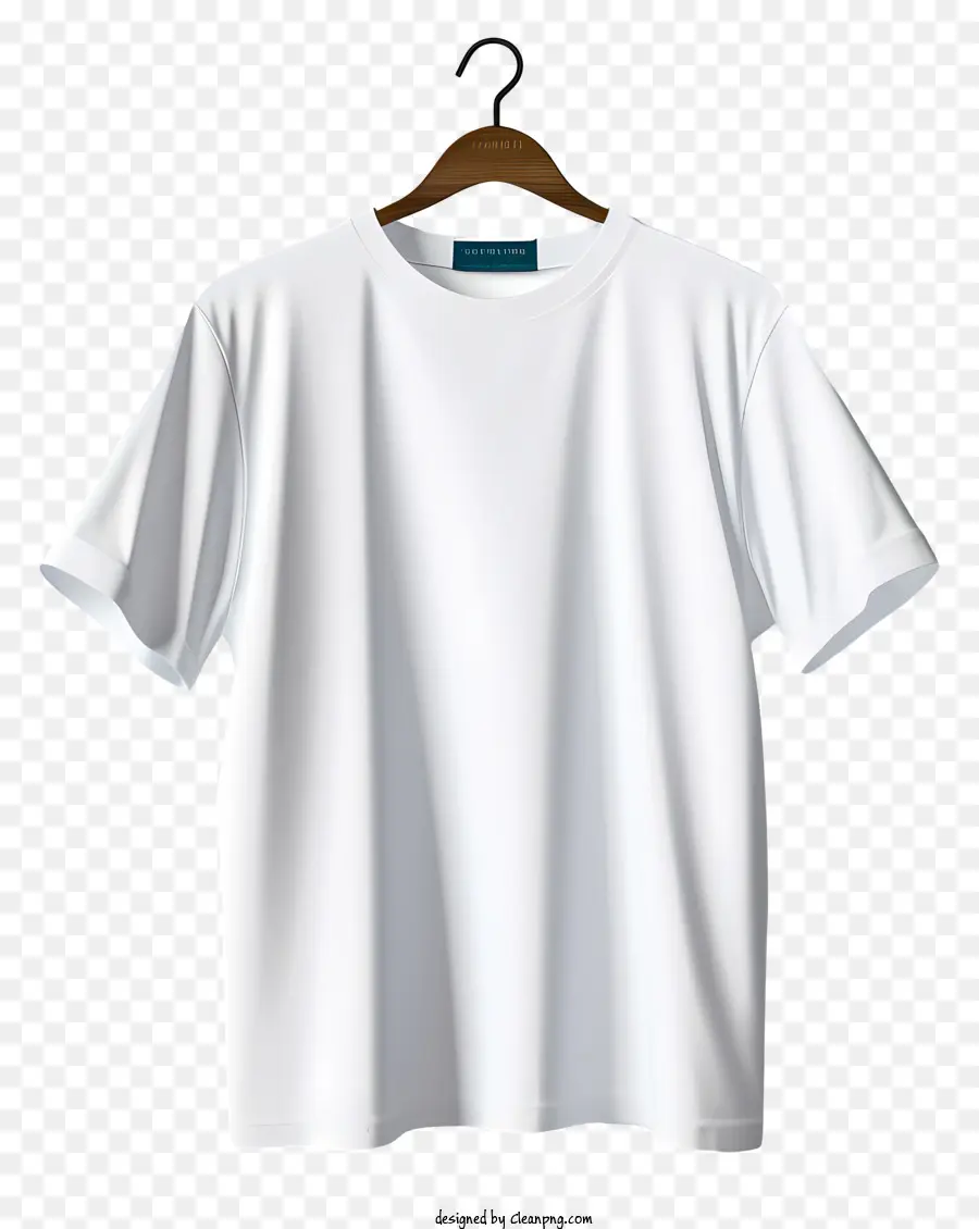 T-Shirt auf Stoffbügel weißer T-Shirt-Kleiderbügel 100% Baumwollgrößen S-XXL - Weißes T-Shirt mit Kleiderbügel, 100% Baumwolle, Größen S-XXL