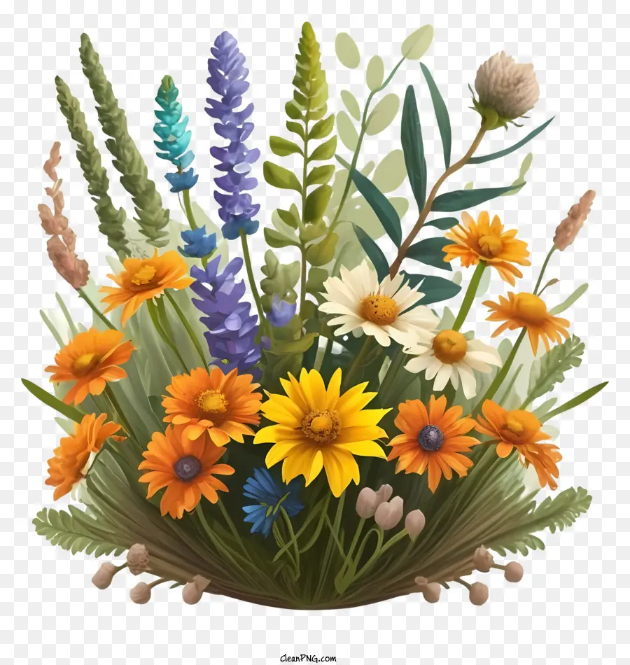 cartoni animati floreali cesti di girasoli - Cesto floreale vibrante per elegante decorazione per la casa
