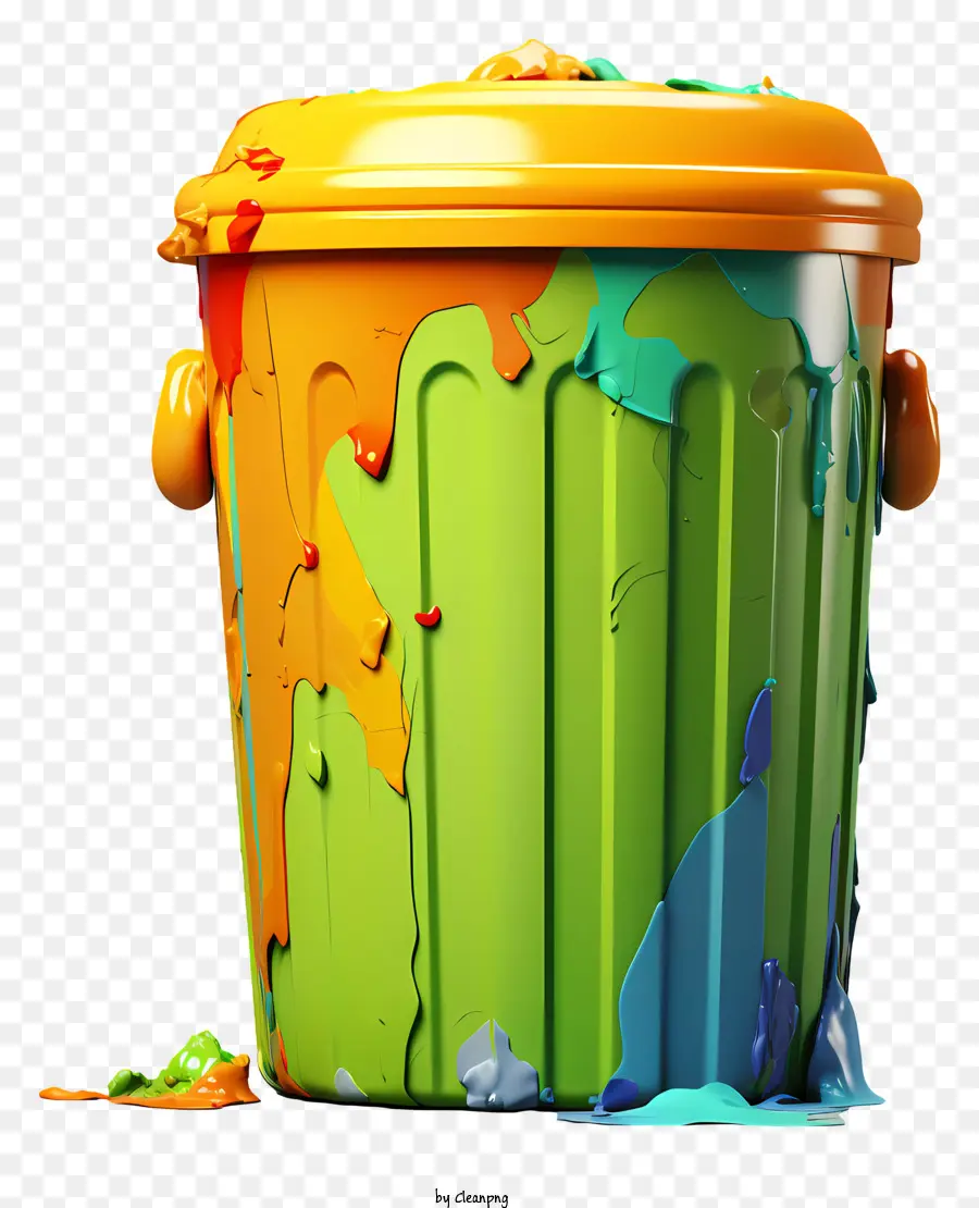 Lack Splatter - Farbenfroher, unordentlicher Müll kann mit Farbe bedeckt