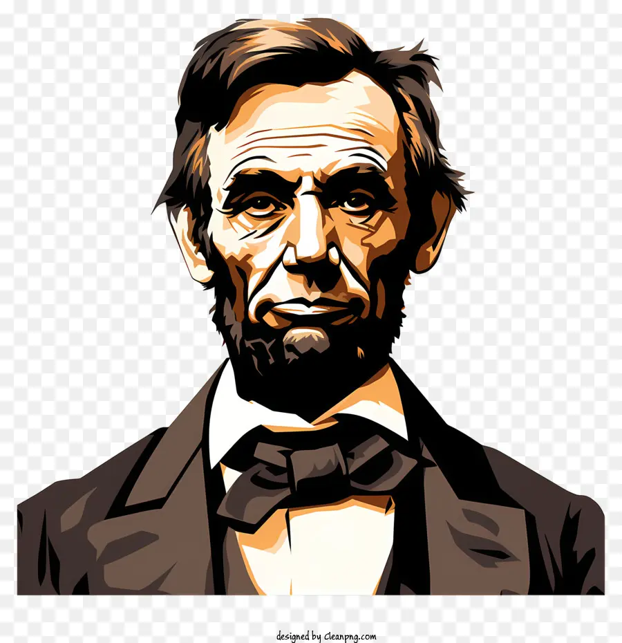 Abraham Lincoln Porträt Abraham Lincoln 16. Präsident Vintage Porträt Schwarz -Weiß - Realistische Vintage -Darstellung von Präsident Abraham Lincoln